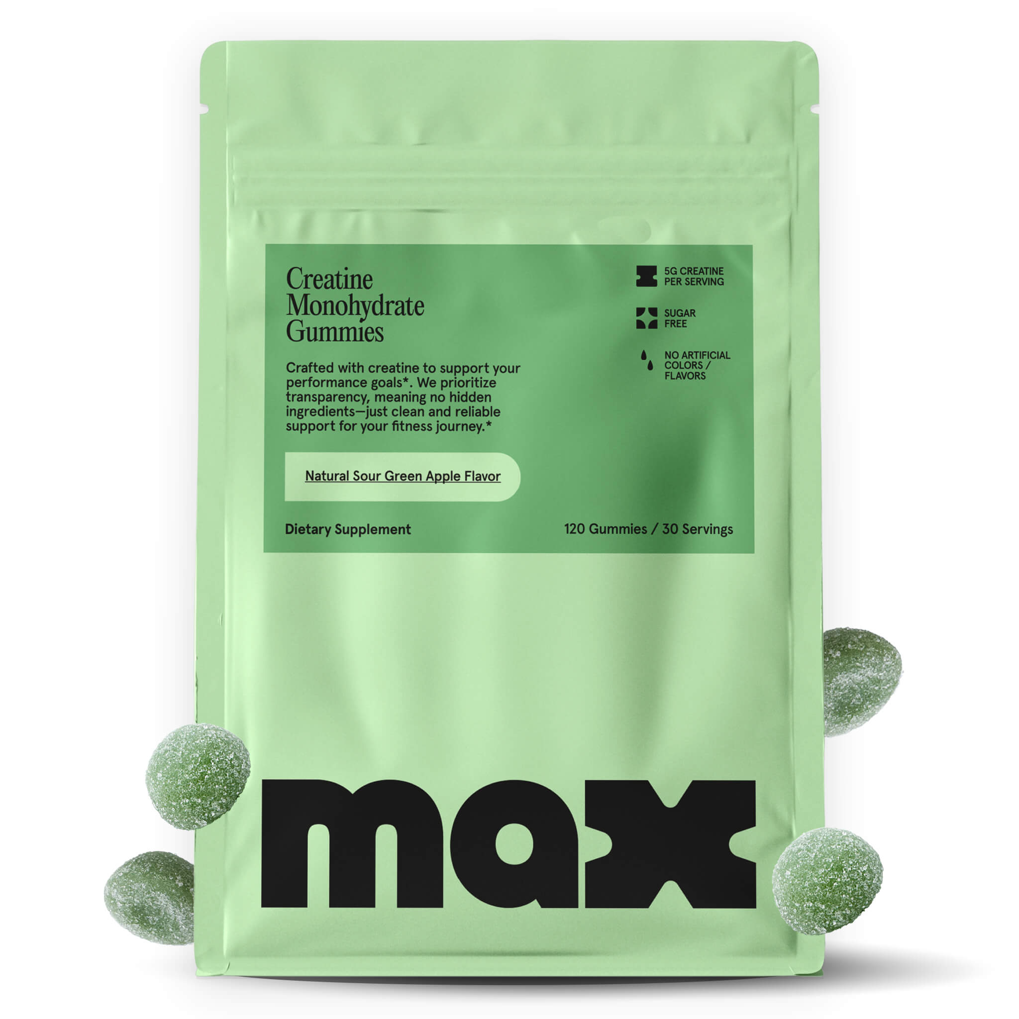 Creatine Monohydrate Gummies, Sugar Free & Vegan